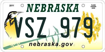 NE license plate VSZ979