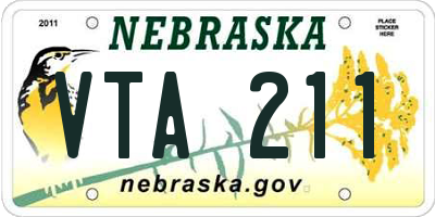 NE license plate VTA211