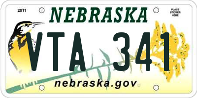 NE license plate VTA341