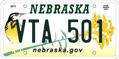 NE license plate VTA501