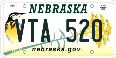 NE license plate VTA520