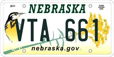 NE license plate VTA661