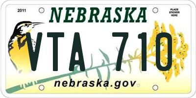 NE license plate VTA710