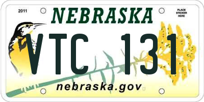NE license plate VTC131
