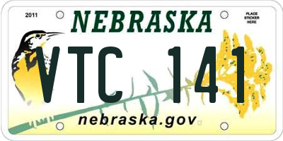 NE license plate VTC141