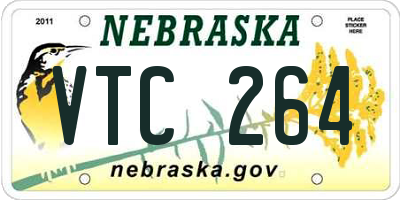 NE license plate VTC264