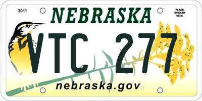 NE license plate VTC277