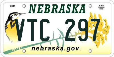 NE license plate VTC297