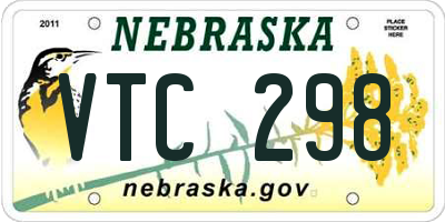 NE license plate VTC298
