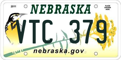 NE license plate VTC379