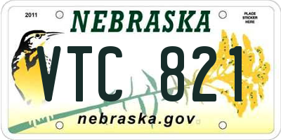 NE license plate VTC821