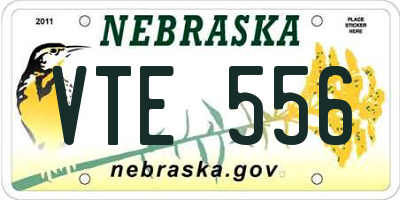 NE license plate VTE556