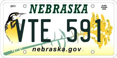 NE license plate VTE591