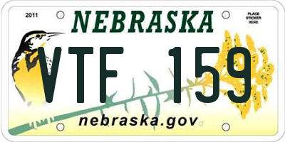 NE license plate VTF159