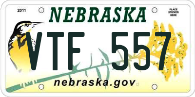 NE license plate VTF557