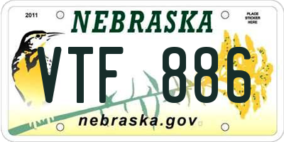 NE license plate VTF886