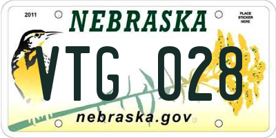 NE license plate VTG028