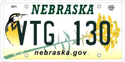 NE license plate VTG130