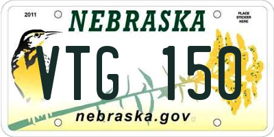 NE license plate VTG150