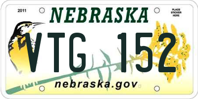 NE license plate VTG152