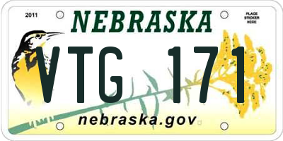 NE license plate VTG171