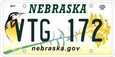 NE license plate VTG172