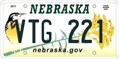 NE license plate VTG221