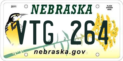 NE license plate VTG264