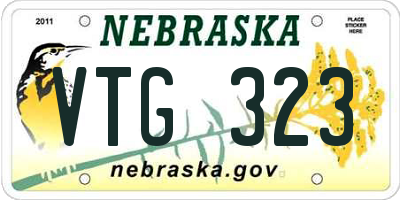 NE license plate VTG323