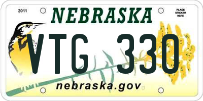 NE license plate VTG330