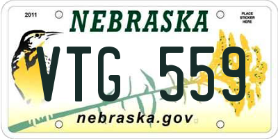 NE license plate VTG559