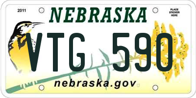 NE license plate VTG590