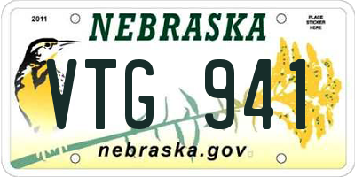 NE license plate VTG941