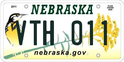 NE license plate VTH011