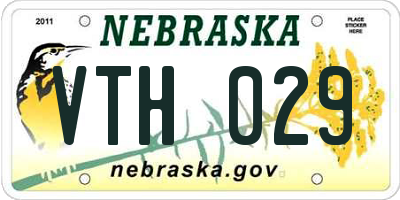 NE license plate VTH029