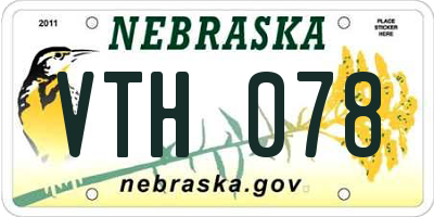 NE license plate VTH078