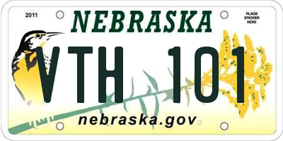 NE license plate VTH101