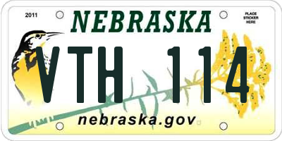 NE license plate VTH114