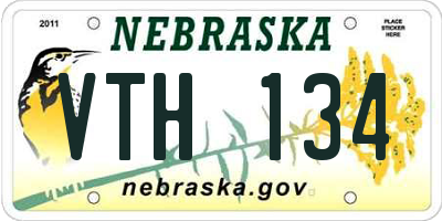 NE license plate VTH134