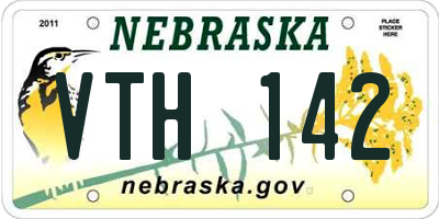 NE license plate VTH142
