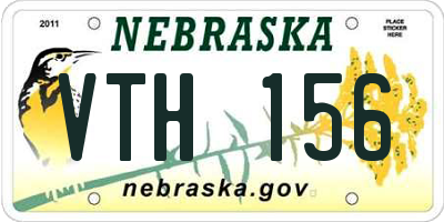 NE license plate VTH156