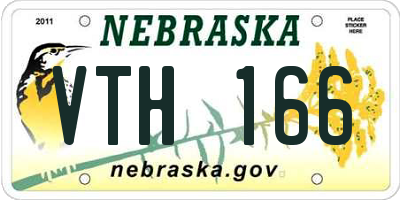 NE license plate VTH166
