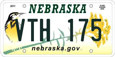 NE license plate VTH175