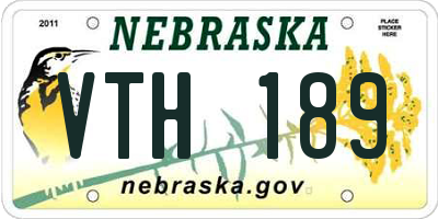 NE license plate VTH189
