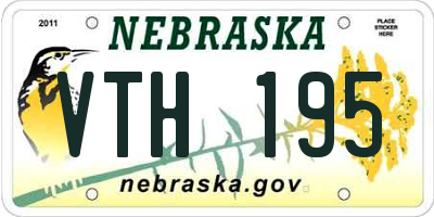 NE license plate VTH195