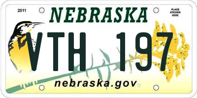 NE license plate VTH197