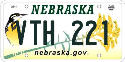 NE license plate VTH221