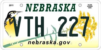 NE license plate VTH227