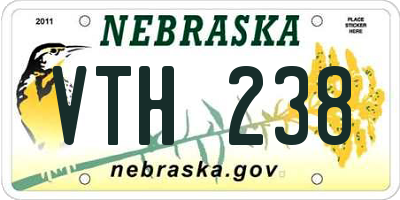 NE license plate VTH238