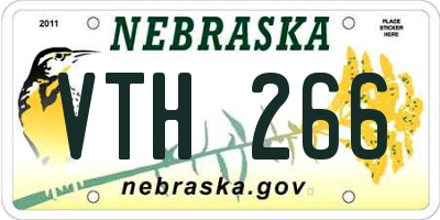 NE license plate VTH266